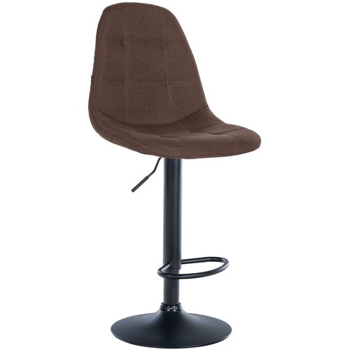 Tabouret De Bar X1 Avec Repose-pieds Hauteur Réglable Pivotant Assise En Tissu Marron