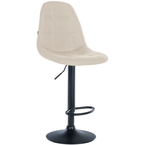 Tabouret De Bar X1 Avec Repose-pieds Hauteur Réglable Pivotant Assise En Tissu Crème