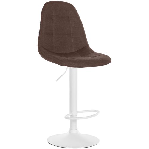 Tabouret De Bar X1 Avec Repose-pieds Hauteur Réglable Pivotant Assise En Tissu Marron
