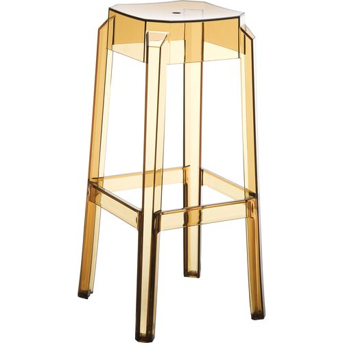 Tabouret De Bar X1 Intérieur Ou Exterieur Design Moderne Plastique Couleur Ambre Transparent 10_00