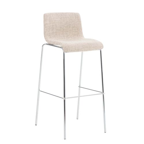 Tabouret De Bar Classique X1 Avec Repose-pieds Et Quatre Pieds Stable En Métal Assise En Tissu