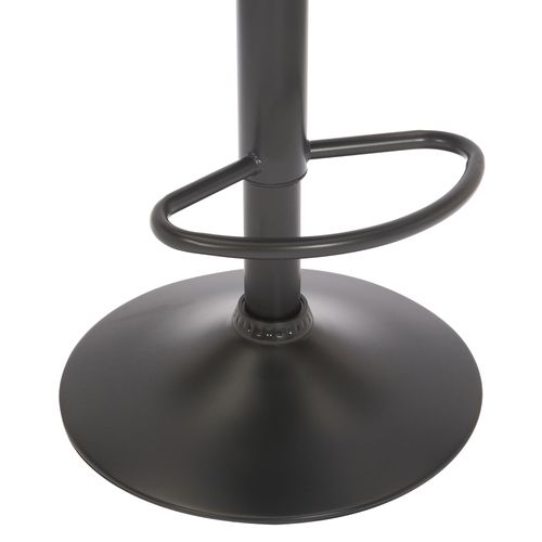 Tabouret De Bar X1 Pivotant Hauteur Réglable Assise Surpiqué En Velours Marron Et Métal Noir 10_00