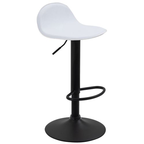 Tabouret De Bar X1 Confortable Et Élégant En Métal Et Pvc Blanc 10_0005072