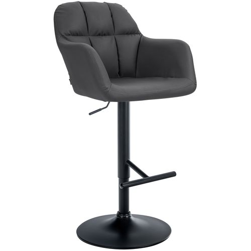 Tabouret De Bar Chaise Haute X1 Fonction Rotation 360° En Pvc Noir Avec Coutures Décoratives Piète