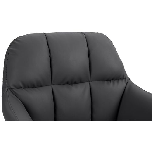 Tabouret De Bar Chaise Haute X1 Fonction Rotation 360° En Pvc Noir Avec Coutures Décoratives Piète