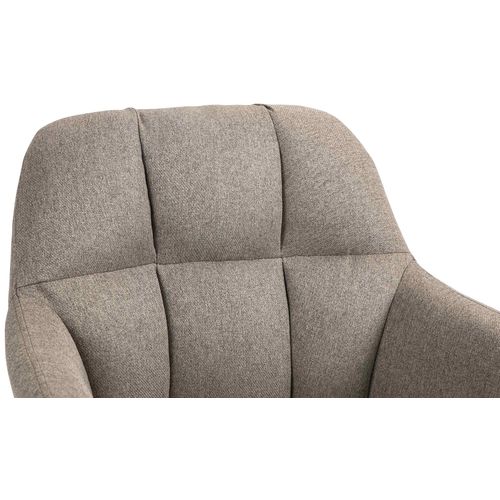 Tabouret De Bar Chaise Haute X1 Fonction Rotation 360° En Tissu Taupe Avec Coutures Décoratives Pi