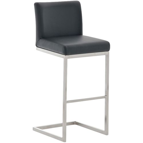 Tabouret De Bar X1 Design Moderne Support En Acier Inoxydable Assise En Pvc Noir 10_0005317