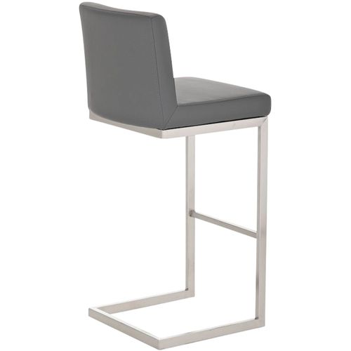 Tabouret De Bar X1 Design Moderne Support En Acier Inoxydable Assise En Pvc Gris 10_0005320