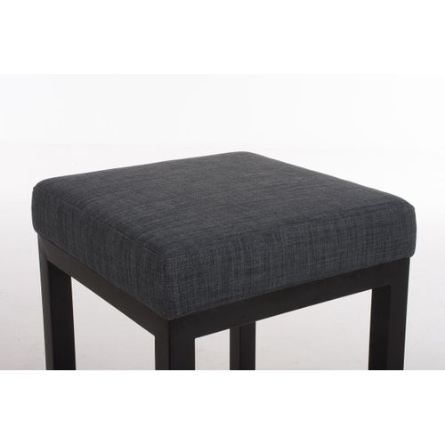Tabouret De Bar X1 Avec Repose-pieds Design Simple Hauteur D'assise 80 Cm En Tissu Gris Foncé