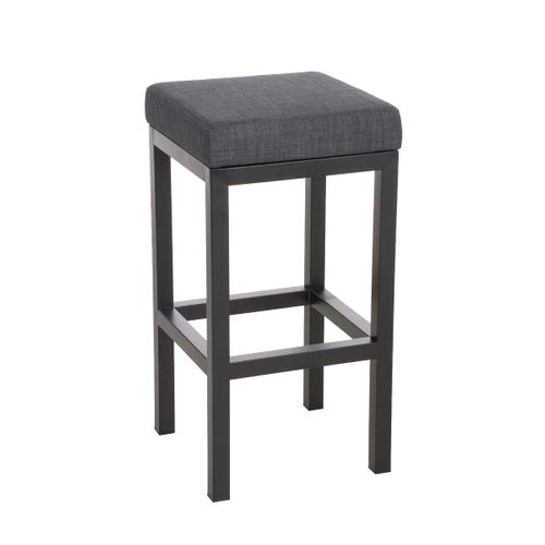 Tabouret De Bar X1 Avec Repose-pieds Design Simple Hauteur D'assise 80 Cm En Tissu Gris Foncé