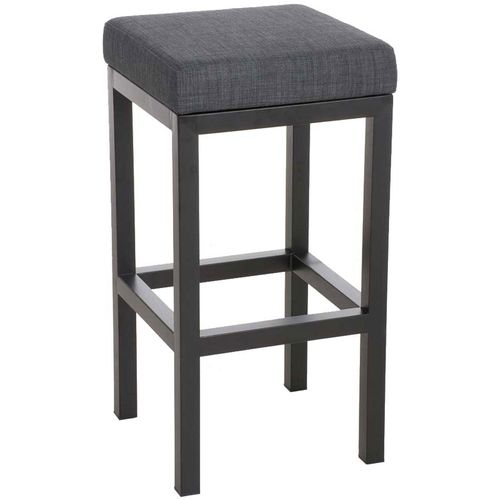 Tabouret De Bar X1 Avec Repose-pieds Design Simple Hauteur D'assise 85 Cm En Tissu Gris Foncé