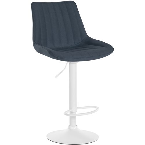 Tabouret De Bar X1 Réglable En Hauteur Pivotant à 360° Assise En Tissu Gris Foncé Couture Vertical