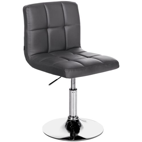 Chaise De Salle à Manger X1 Hauteur Réglable Design Moderne Couture Décorative En Pvc Noir Pièteme