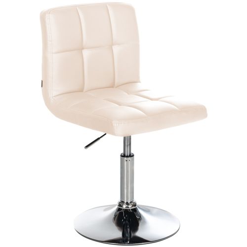 Chaise De Salle à Manger X1 Hauteur Réglable Design Moderne Couture Décorative En Pvc Crème Piètem