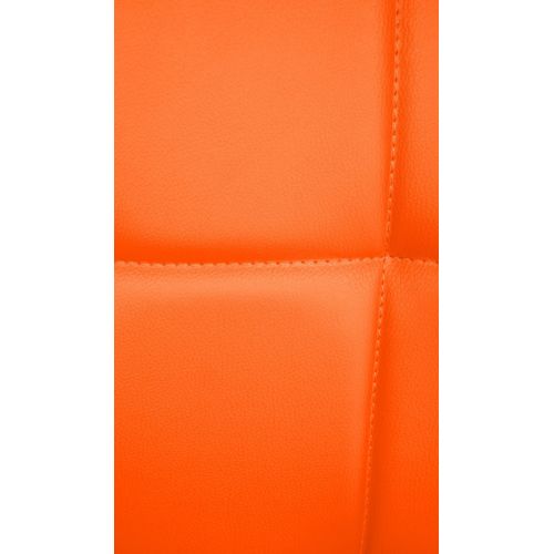 Chaise De Salle à Manger X1 Hauteur Réglable Design Moderne Couture Décorative En Pvc Orange