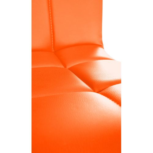 Chaise De Salle à Manger X1 Hauteur Réglable Design Moderne Couture Décorative En Pvc Orange