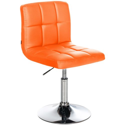 Chaise De Salle à Manger X1 Hauteur Réglable Design Moderne Couture Décorative En Pvc Orange