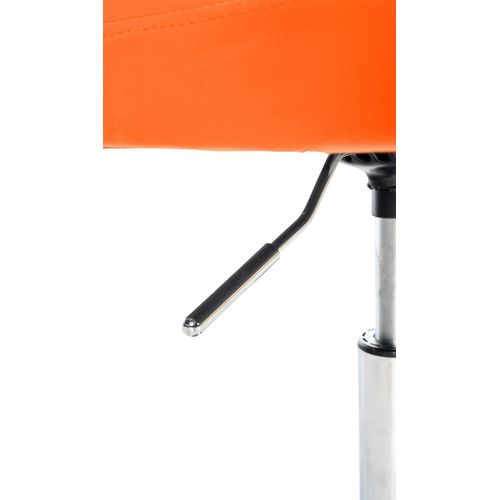 Chaise De Salle à Manger X1 Hauteur Réglable Design Moderne Couture Décorative En Pvc Orange