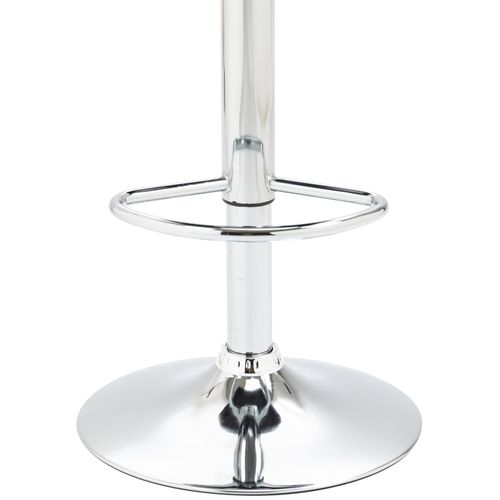 Lot De 2 Tabourets De Bar Repose-pieds En Forme D'arc En Métal Chromé Assise En Velours Bleu Tdb10