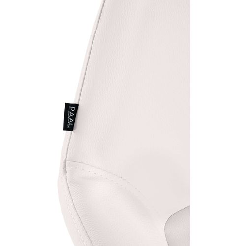 Lot De 2 Tabourets De Bar Repose-pieds En Forme D'arc En Métal Doré Assise En Pvc Blanc Tdb10800