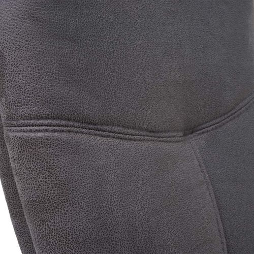 Lot De 2 Chaises De Salle à Manger Confortable Et Moderne En Textile Aspect Daim Marron 04_0000405