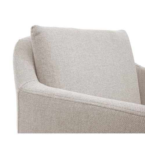 Ensemble De 2 Chaises De Salle à Manger En Tissu/textile Crème-beige Pieds En Métal 04_0002087