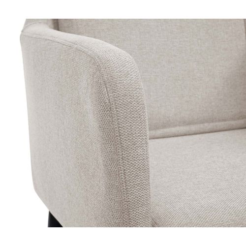 Ensemble De 2 Chaises De Salle à Manger En Tissu/textile Crème-beige Pieds En Métal 04_0002087