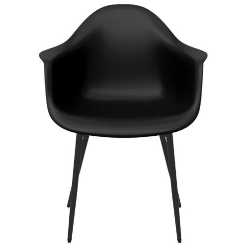 Set De 4 Chaises De Salle à Manger Dossier Incurvé Design Contemporain Pp Noir Dec025640