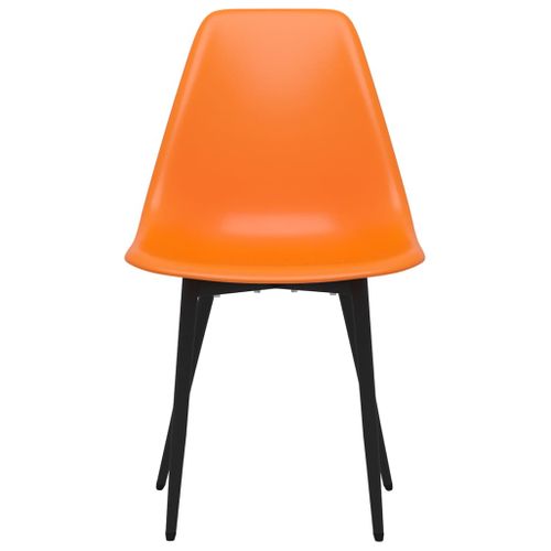 Set De 4 Chaises De Salle à Manger Dossier Incurvé En Pp Orange Dec025650