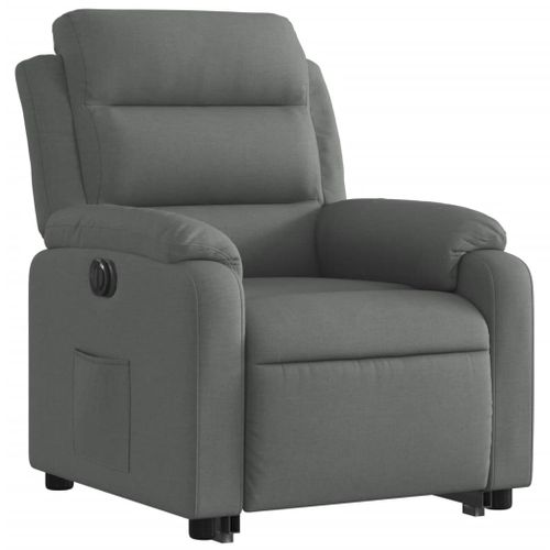 Fauteuil Relax TV Fonction De Levage Électrique Très Confortable En Tissu Gris Dec028364