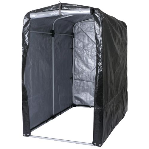 Abri à Vélos Pour 2-3 Vélos En Aluminium Protection Uv Étanche 201 X 121 X 201 Cm Anthracite 04_00