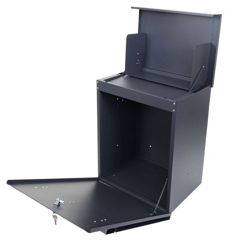 Boîte à Colis Mural Compartiment à Colis Avec Serrure En Métal Galvanisé Anthracite Acier Inoxydab
