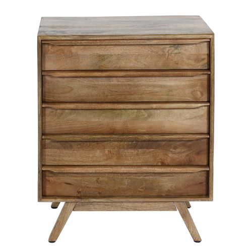 Buffet Commode Avec 5 Tiroirs En Bois De Manguier 81 X 65 X 43 Cm 04_0005977