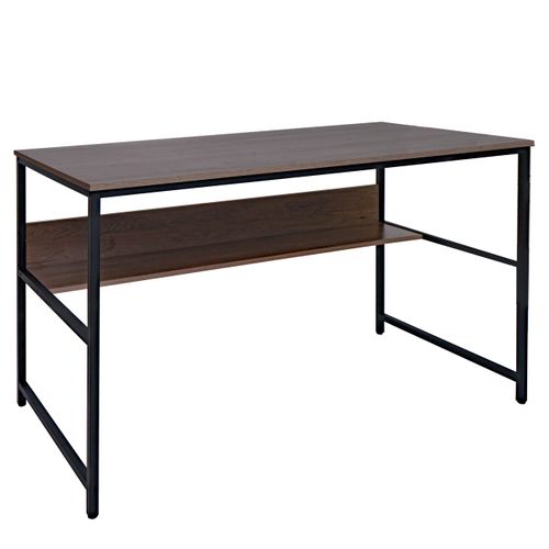 Bureau Table D'ordinateur Espace De Rangement Sous Le Plateau De Table 120x60 Cm En Mdf