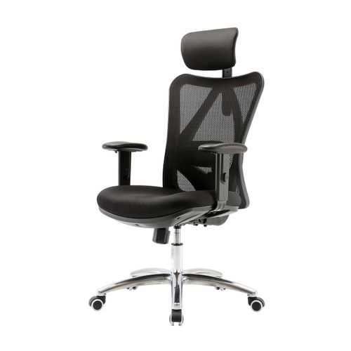 Fauteuil De Bureau Support Lombaire Ergonomique Réglable Sur 3 Positions En Maille Noir 04_0006214