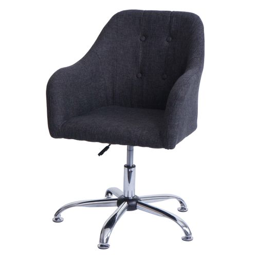 Chaise De Salle à Manger Fauteuil De Bureau Avec Accoudoir Siège Rotatif Réglable En Hauteur Métal