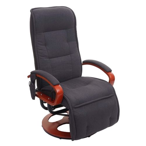 Fauteuil De Relaxation Fonction De Massage 9 Programmes 5 Niveaux D'intensité Tissu Gris Foncé 04_