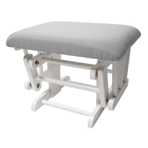 Fauteuil De Relaxation Fonction Bascule Avec Repose-pieds Coussin En Tissu Gris Structure En Bois