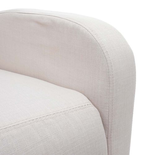Fauteuil TV Relaxation Fonction Inclinable Réglable En Tissu Crème 04_0006877