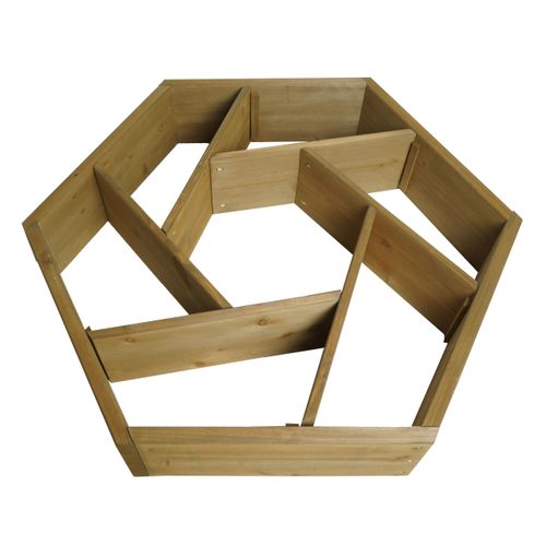 Jardinière Pot De Fleur Parterre De Fleurs 7 Compartiments Carré 100 X 87 Cm Extérieur Bois