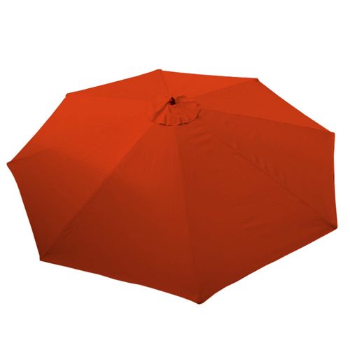 Parasol De Jardin Diamètre 3,5m Polyester Terre Cuite Et Bois Sans Pied De Parasol 04_0008010