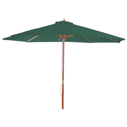 Parasol De Jardin Diamètre 3,5m Polyester/bois 7kg Couleur Vert 04_0008011