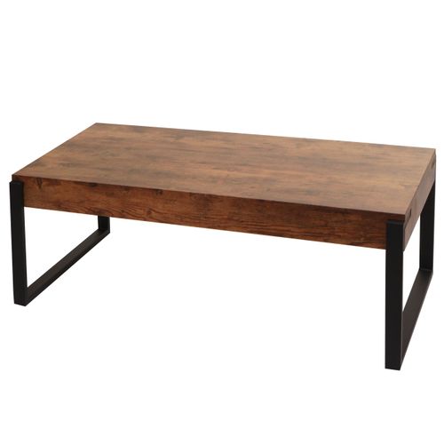 Table Basse Hwc-l53 Table De Salon Table D'appoint Table De Canapé Métal 43 X 110 X 64 Cm Chêne Sa