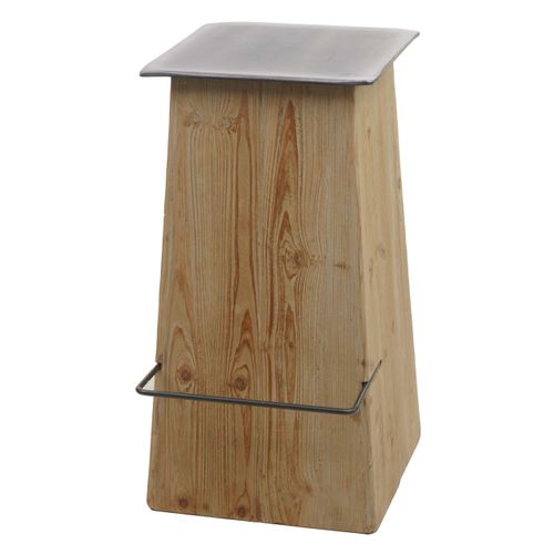 Tabouret De Bar Avec Repose-pieds Design Rustique Industriel En Bois Massif Naturel Et Mdf 04_0008
