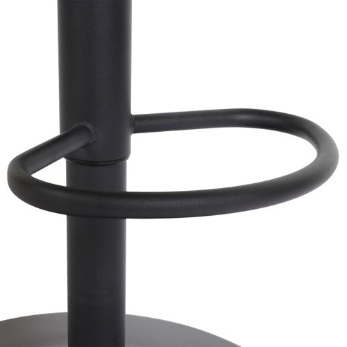 Tabouret De Bar X1 Pivotant Avec Accoudoir Repose-pieds Rotatif En Tissu Marron Foncé Base Métal