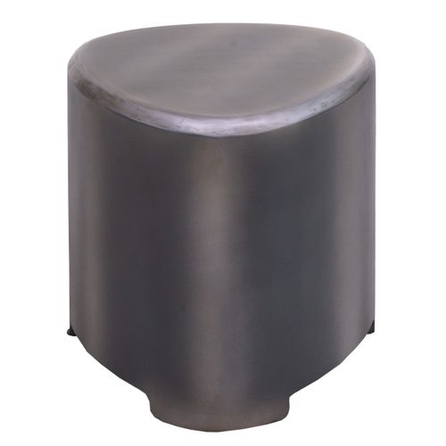 Tabouret Repose-pieds En Bois Aspect Métal 40x38x38 Cm 04_0008599