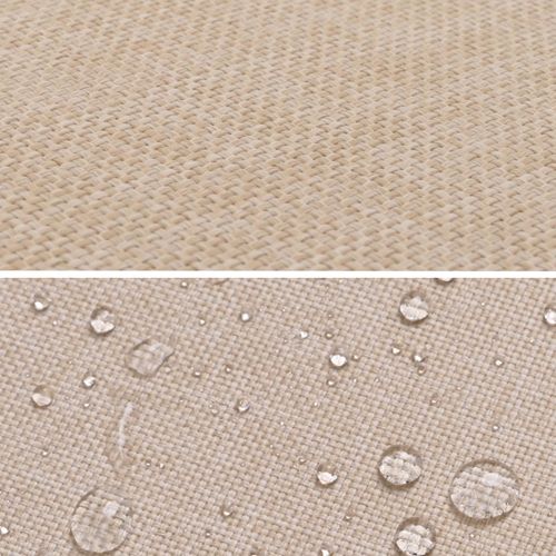 Transat De Jardin Chaise Longue En Bois Et Osier Décoratif En Polyrotin Coussin Crème-beige 04_000