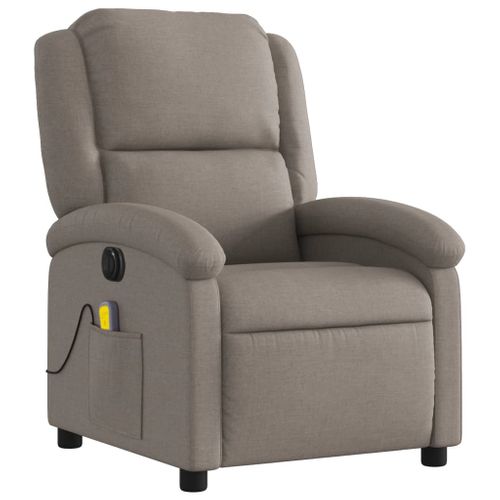 Fauteuil De Relaxation TV Fonction Massage Inclinable Électrique 6 Points De Massage En Tissu