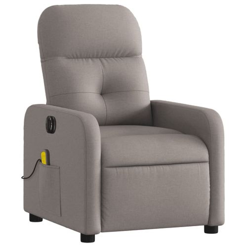 Fauteuil De Relaxation TV Fonction Massage Inclinable Électrique 6 Points De Massage En Tissu