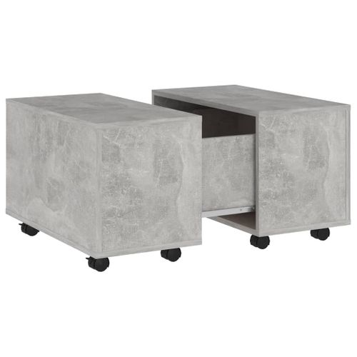 Table Basse Sur Roulettes Avec Fonction Extensible Design Moderne Et Contemporaine 60 X 60 X 38 Cm